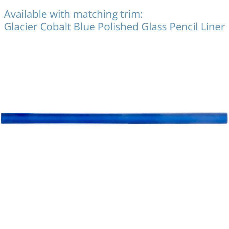 Glacier Cobalt Blue 4X16 Polished Glass Tile | Tile Club