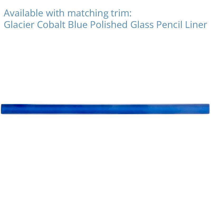 Glacier Cobalt Blue 3X6 Polished Glass Subway Tile