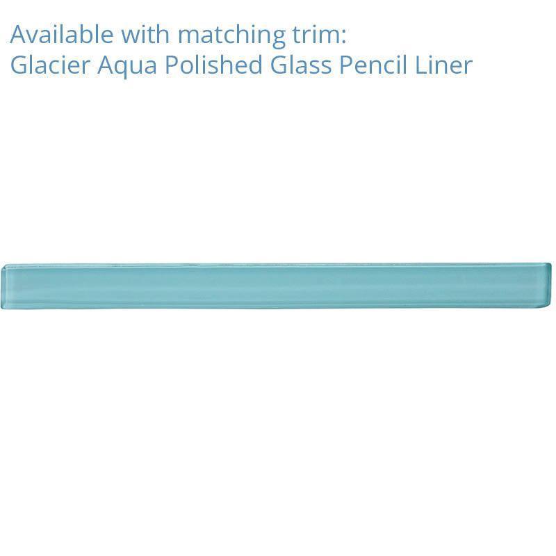 Glacier Aqua 4X16 Polished Glass Tile | Tile Club