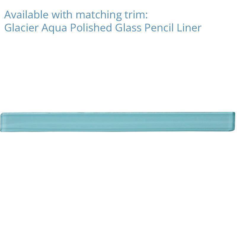 Glacier Aqua 3X12 Polished Glass Tile | Tile Club