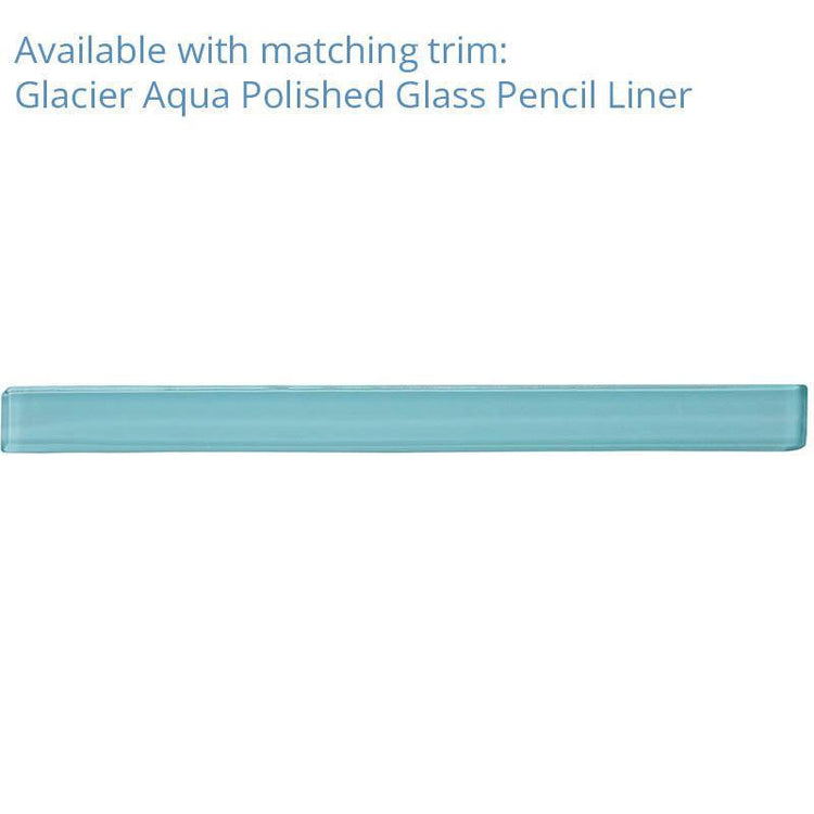 Glacier Aqua 1X1 Polished Glass Tile | Tile Club