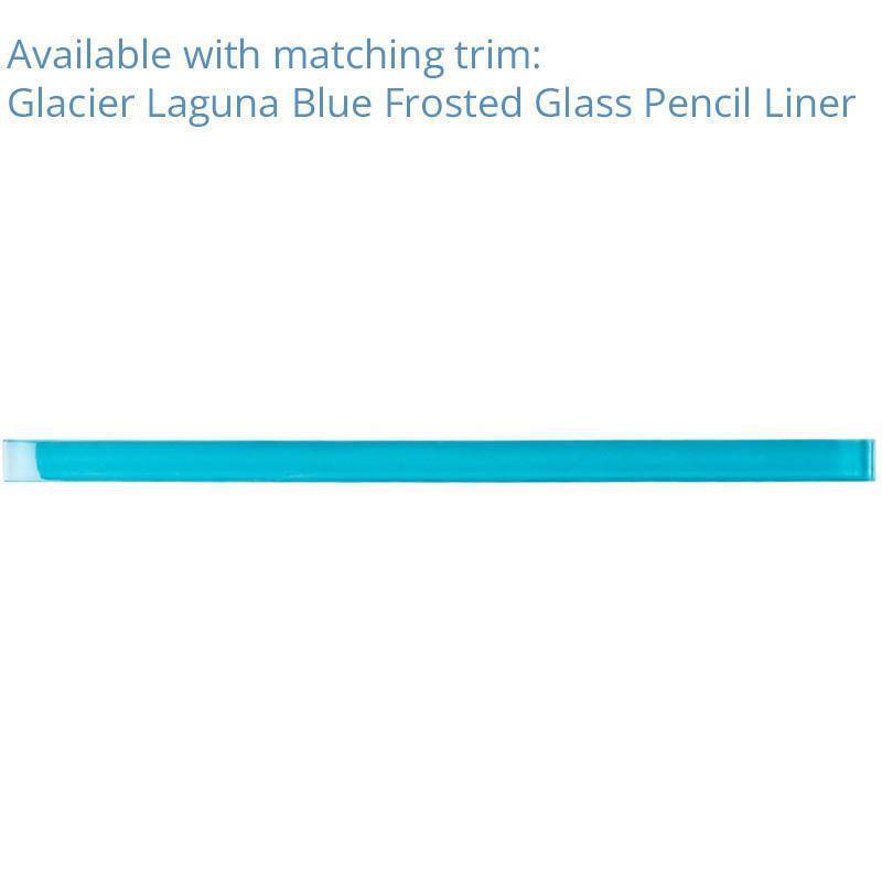 Glacier Laguna Blue 3X6 Frosted Glass Subway Tile | Tile Club