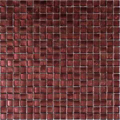 Foiled Burgundy Squares Glass Tile Sample