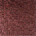 Glossy Foiled Burgundy Squares Glass Tile