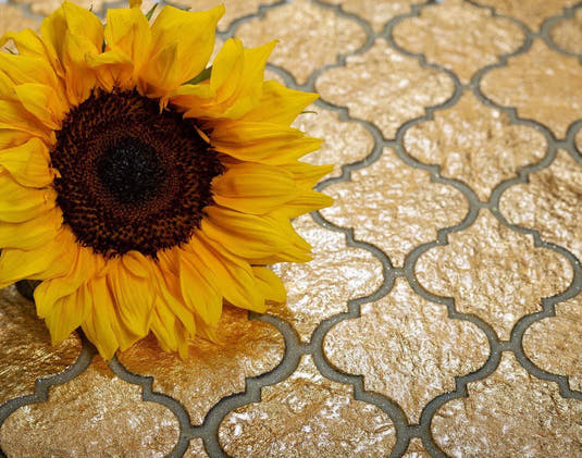 Gold Mosaic Tile for Living Room