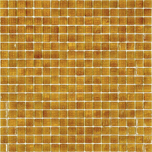 Golden Brown Squares Glass Tile Sample