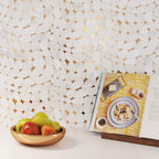 Brass and Marble Abstract Mosaic Tile Pattern