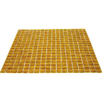 Golden Brown Squares Glass Tile | Tile Club