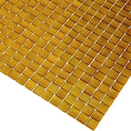 Golden Brown Squares Glass Tile | Tile Club