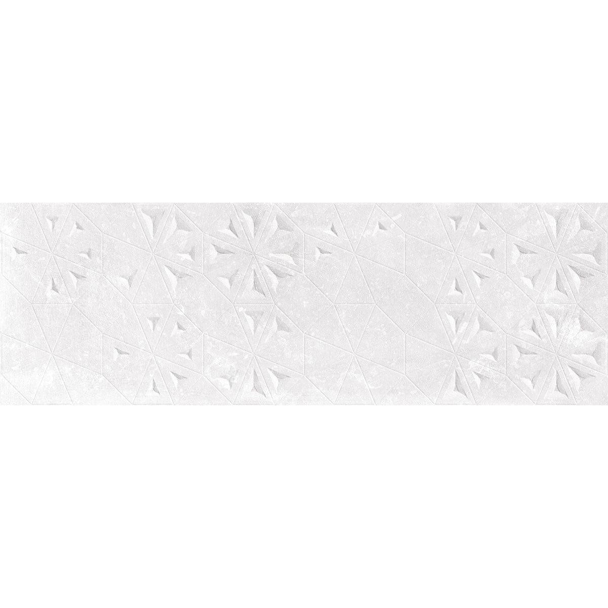 Grazioso Concrete Flower Ceramic Tile 12x36 | Tile Club