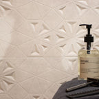 Grazioso Concrete Flower Ceramic Tile 12x36 | Tile Club