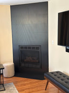 Grazioso Fluted Nero Ceramic Tile 12x36 | Tile Club