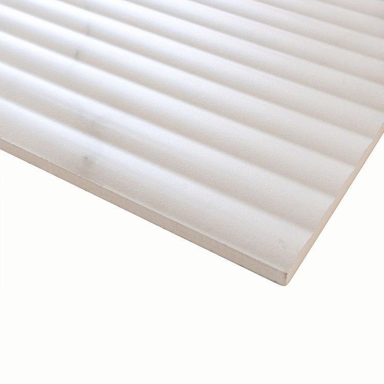 Grazioso Fluted Carrara Ceramic Tile 12x36 | Tile Club