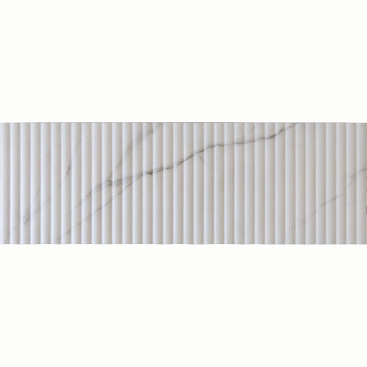 Grazioso Fluted Carrara Ceramic Porcelain Tile