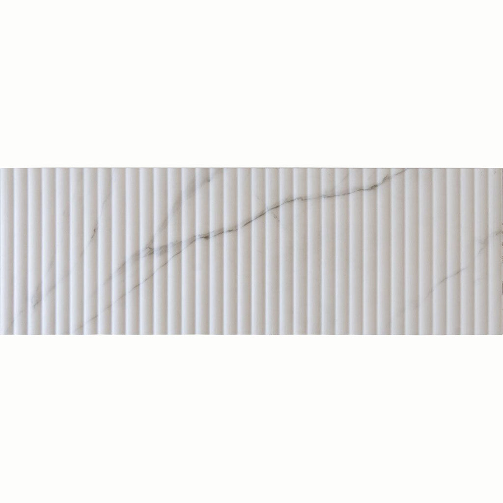 Grazioso Fluted Carrara Ceramic Porcelain Tile