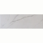 Grazioso Fluted Carrara Ceramic Tile 12x36 Sample