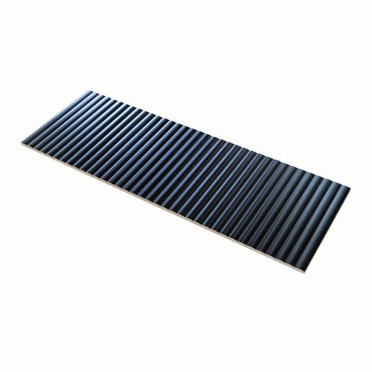 Grazioso Fluted Nero Ceramic Tile 12x36 | Tile Club