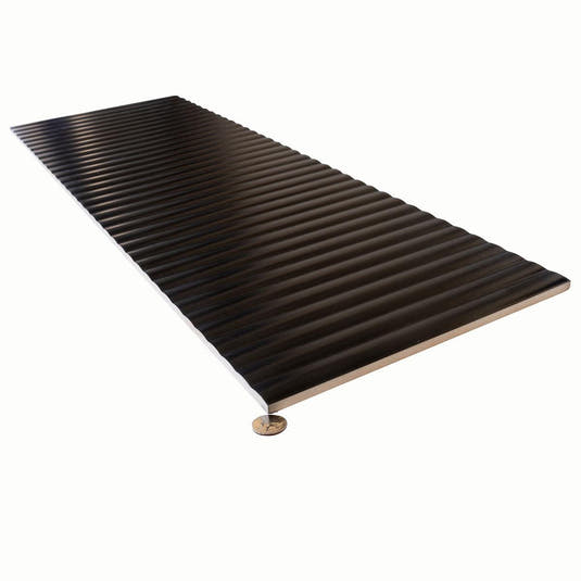 Grazioso Fluted Nero Ceramic Tile 12x36 | Tile Club