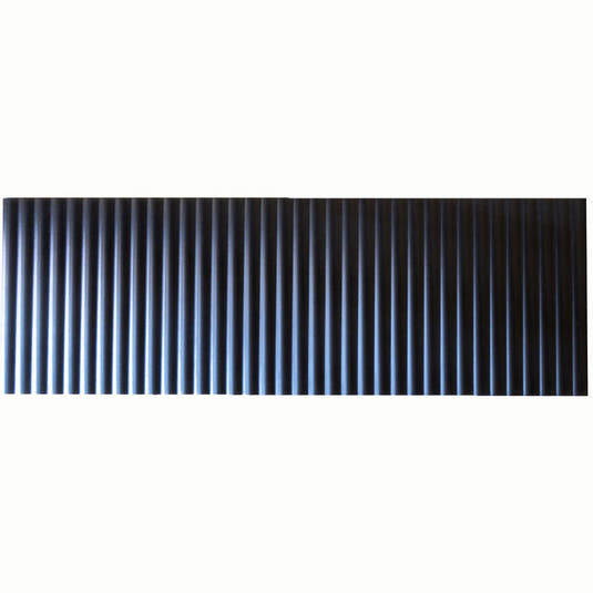 Grazioso Fluted Nero Ceramic Tile 12x36 | Tile Club