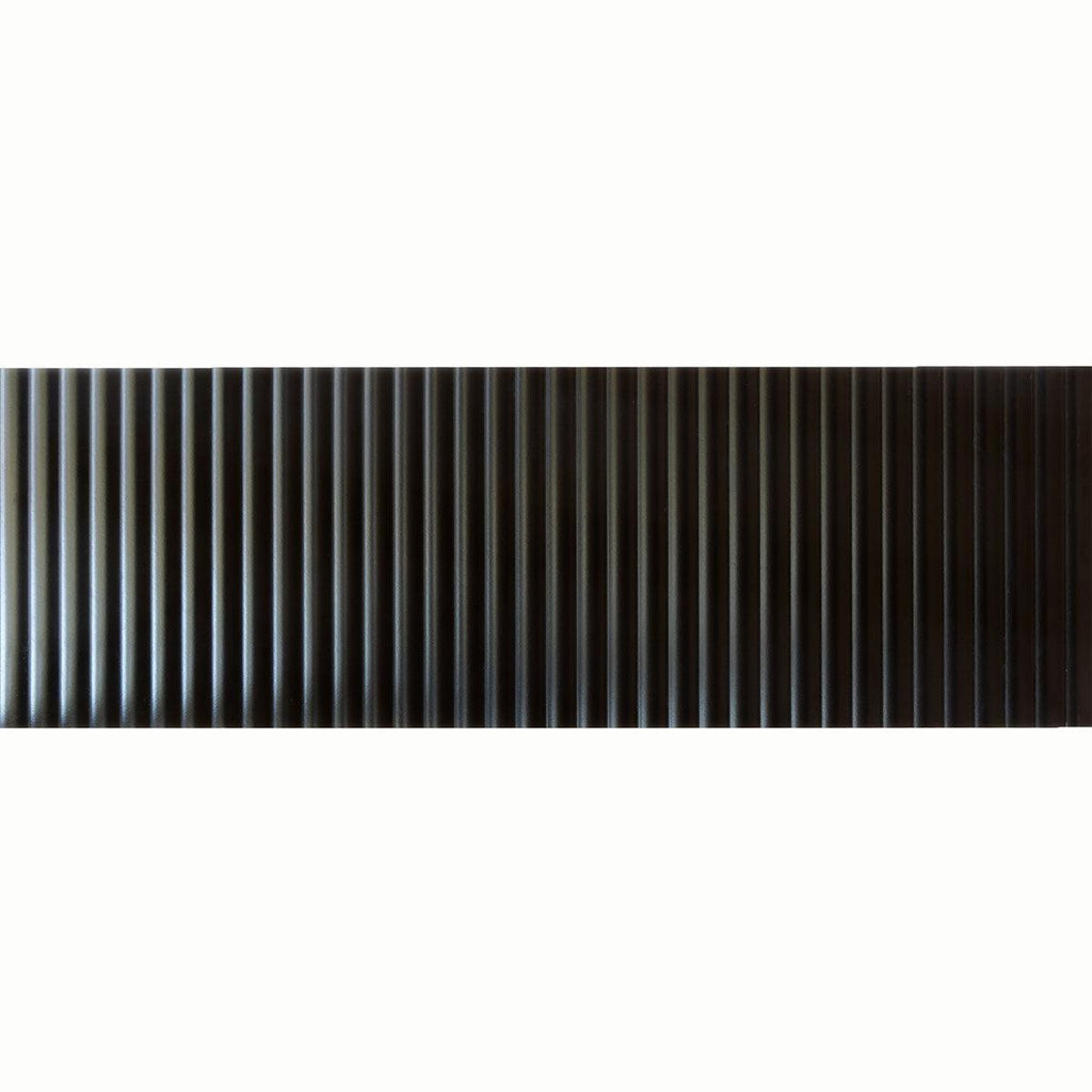 Grazioso Fluted Nero Ceramic Porcelain Tile