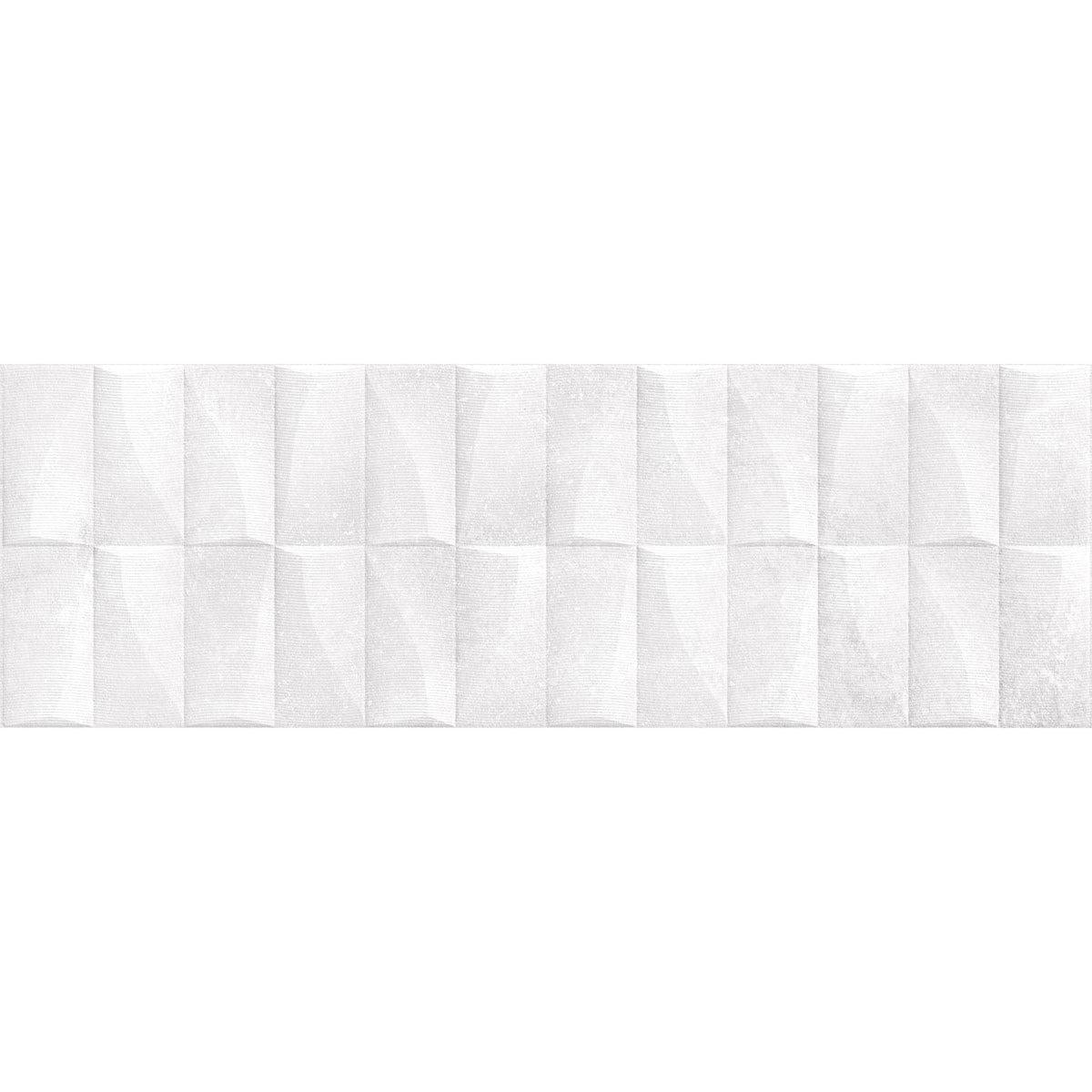 Grazioso Monument White 3D Ceramic Tile | Tile Club