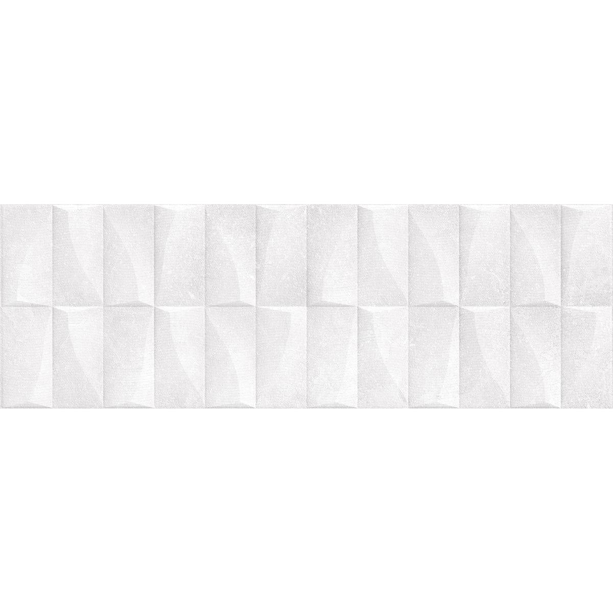 Grazioso Monument White 3D Ceramic Tile | Tile Club