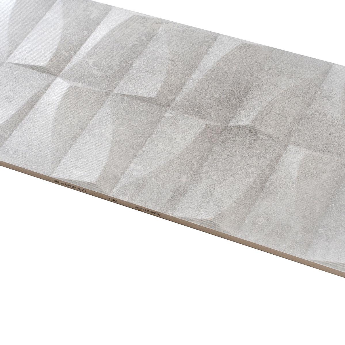 Grazioso Monument White 3D Ceramic Tile | Tile Club