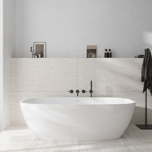 Grazioso Light Concrete Deco Ceramic Tile | Tile Club