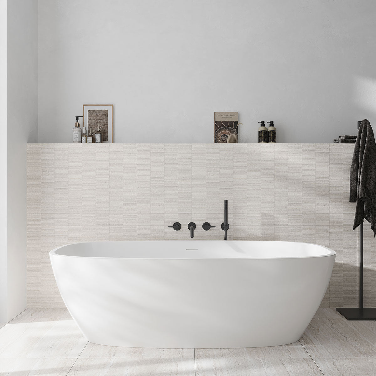 Grazioso Light Concrete Deco Ceramic Tile | Tile Club