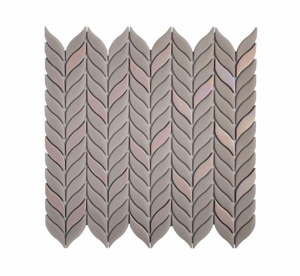 Green Leaf Recycled Glass Mosaic Tile | Tile Club