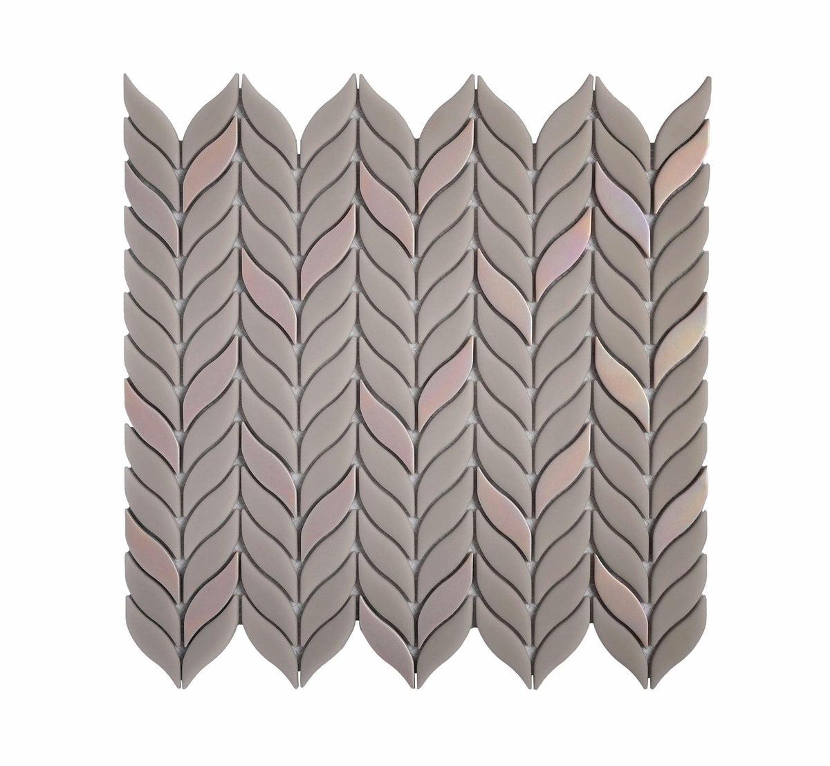 Green Leaf Recycled Glass Mosaic Tile | Tile Club