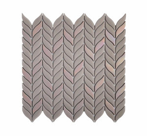 Green Leaf Recycled Glass Mosaic Tile Sample