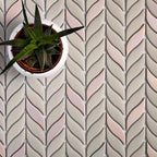 Green Leaf Recycled Glass Mosaic Tile |Tile Club