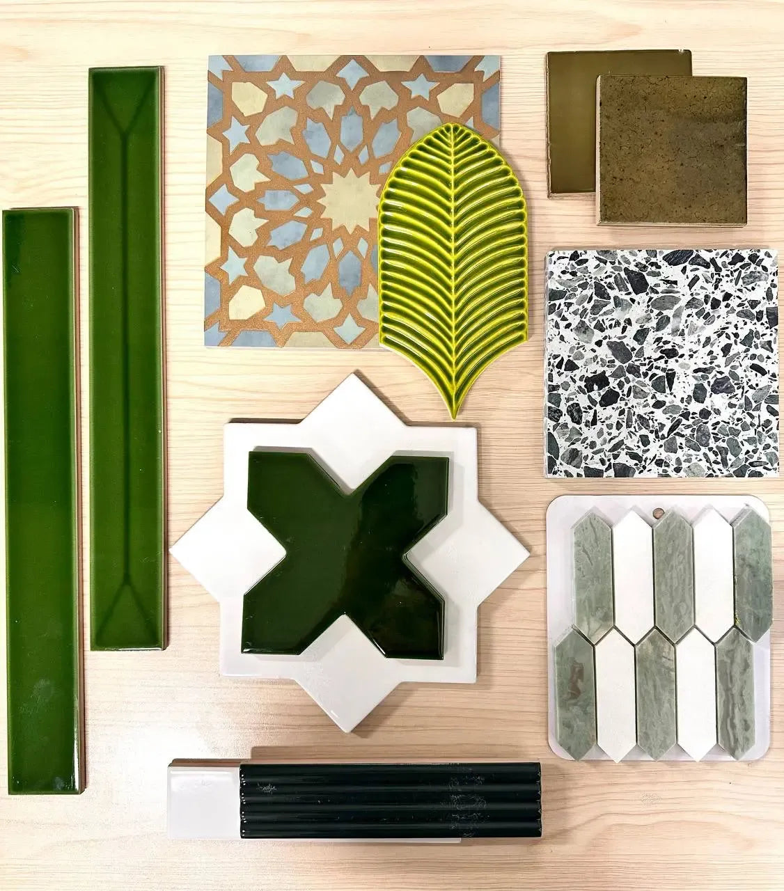 Green Mood Board Sample Pack | Tile Club