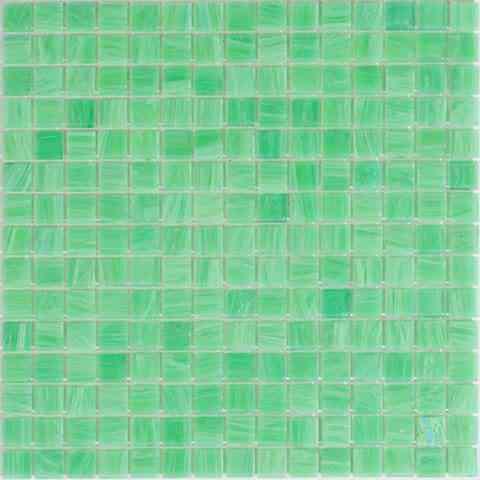 Green Pear Glossy Squares Glass Pool Tile