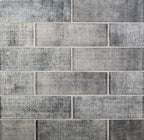 Grey Fabric Glass Subway Mosaic Tile
