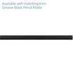 Groove Black Deco Matte Ceramic Subway Tile | Tile Club