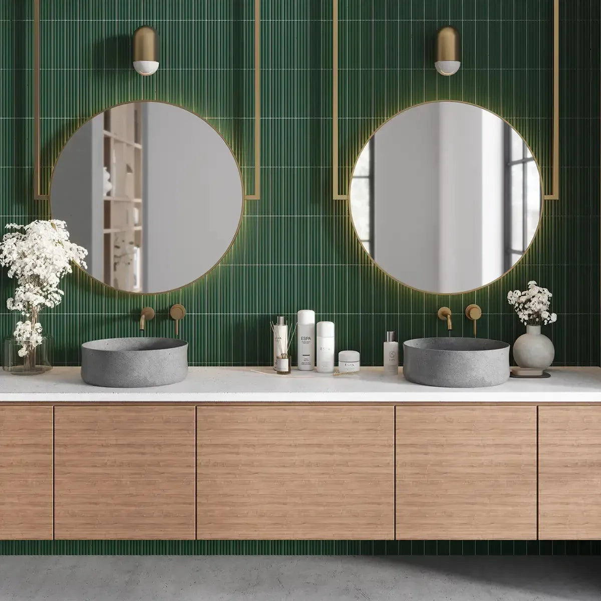 Groove Laurel Deco Matte Ceramic Subway Tile | Tile Club