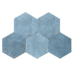 Portuguese Blue Porcelain Hexagon Tile | Tile Club