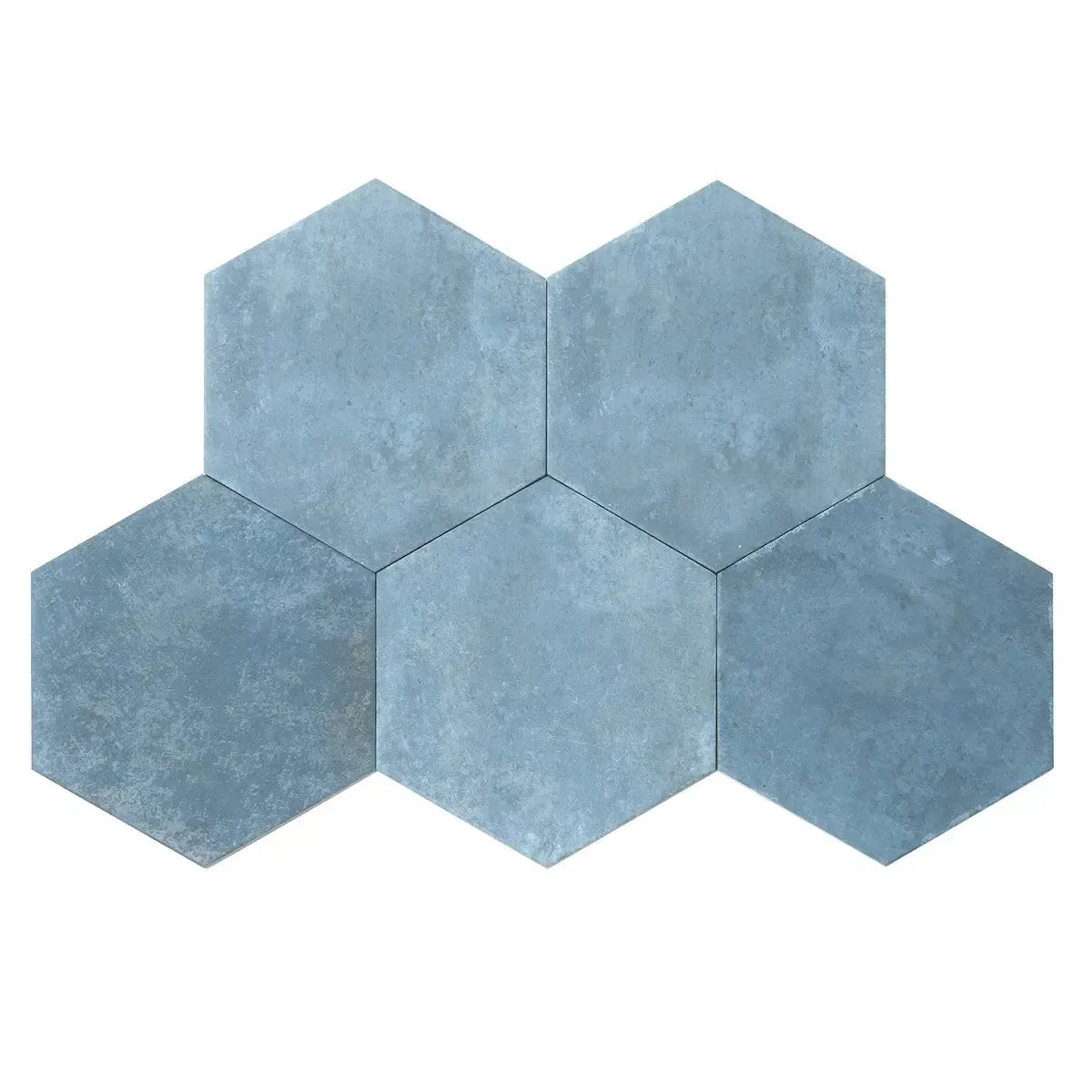 Portuguese Blue Porcelain Hexagon Tile | Tile Club