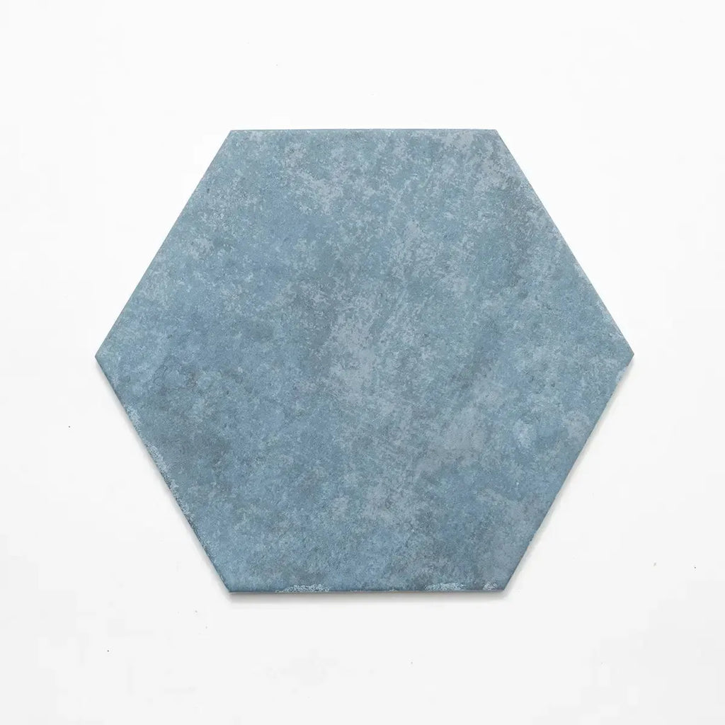 Portuguese Blue Porcelain Hexagon Tile | Tile Club