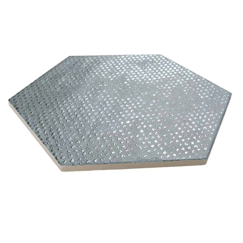 Ink Black Dimension Porcelain Hexagon Tile | Tile Club