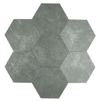 Ink Black Dimension Porcelain Hexagon Tile | Tile Club
