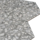 Granite Gray Terrazzo Hex Porcelain Tile | Tile Club