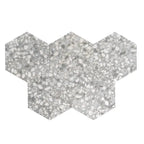 Granite Gray Terrazzo Hex Porcelain Tile | Tile Club