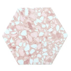 Desert Rose Terrazzo Hex Porcelain Tile | Tile Club