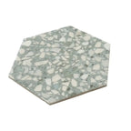 Agave Green Terrazzo Hex Porcelain Tile | Tile Club
