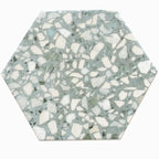 Agave Green Terrazzo Hex Porcelain Tile | Tile Club