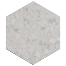 Tundra Snow Terrazzo Hex Porcelain Tile | Tile Club