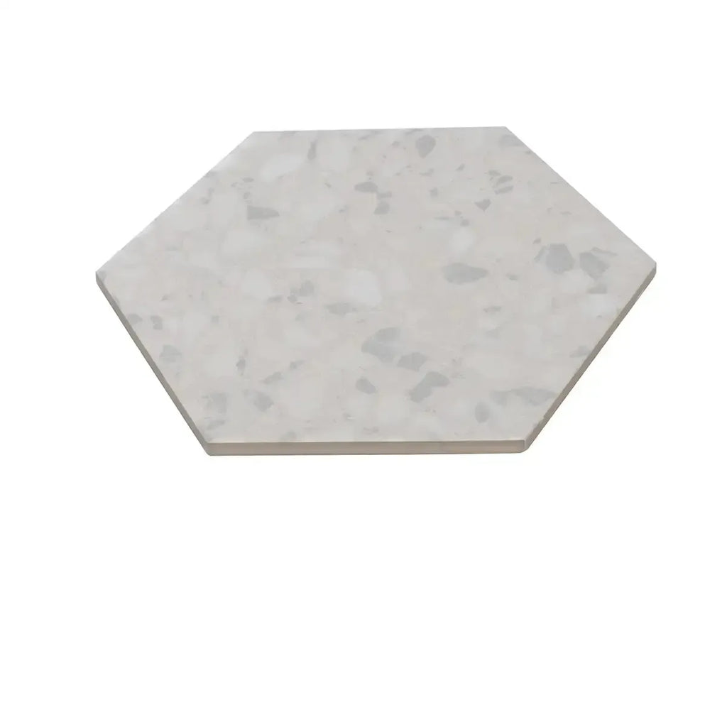 Tundra Snow Terrazzo Hex Porcelain Tile | Tile Club
